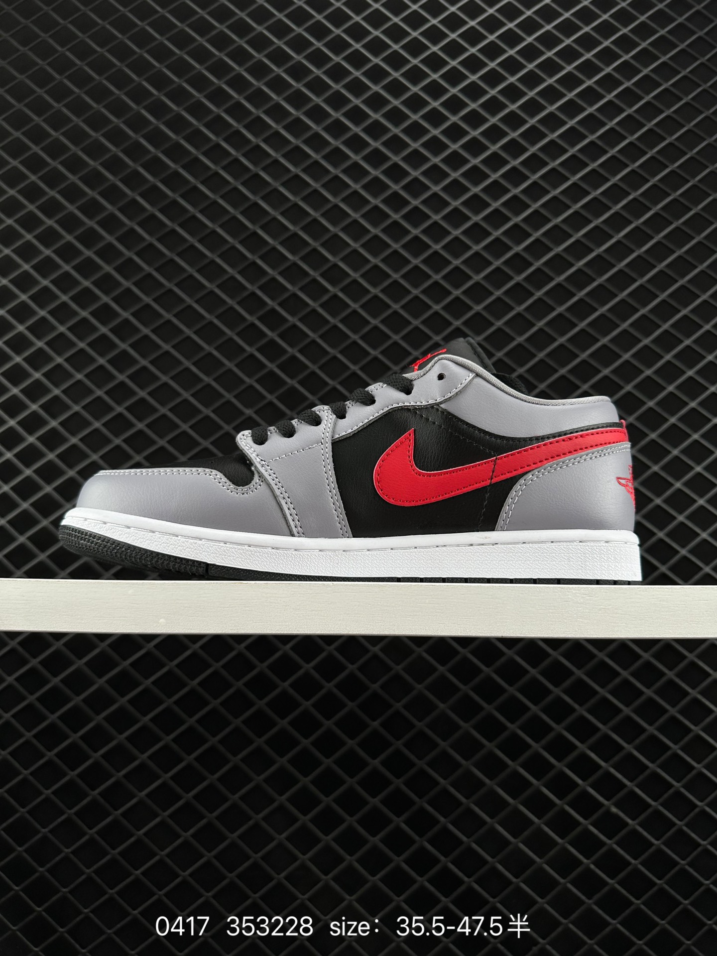 Nike Air Jordan 1 Low GS”Smoke Grey Red Black“